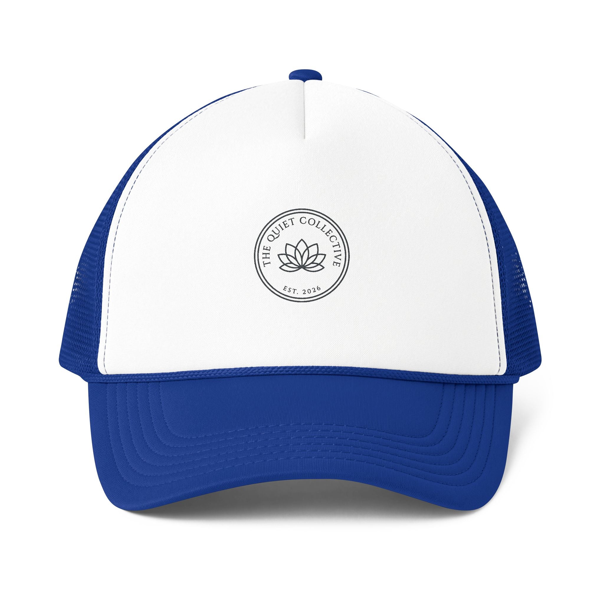 Trucker Cap — Minimal Lotus Logo Foam Mesh-Back Hat